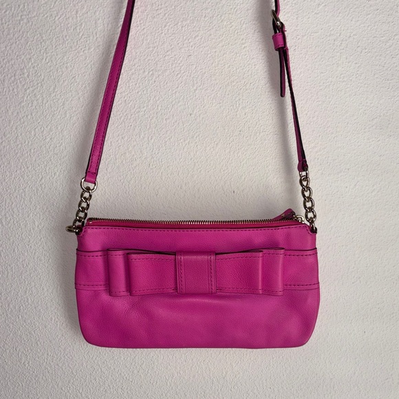 kate spade Handbags - Kate Spade Pink Leather Bow Crossbody